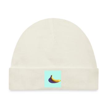 Abstrakte Banane Minimalismus Aquarell - Baby Premium Organic Mütze - Naturweiß - Vorne