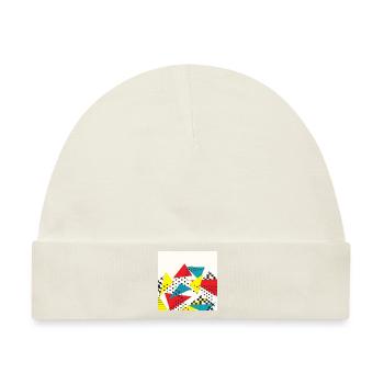 Abstrakte Vintage Collage - Baby Premium Organic Mütze - Naturweiß - Vorne