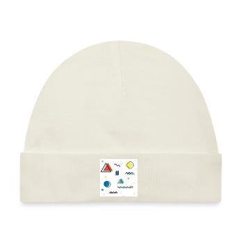 Abstrakte Geometrie - Baby Premium Organic Mütze - Naturweiß - Vorne