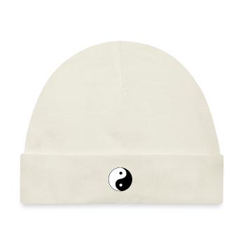 yin yang - Baby Premium Organic Mütze - Naturweiß - Vorne