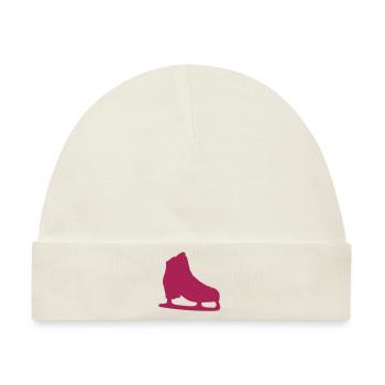Schlittschuh-Eisschuhfigur - Baby Premium Organic Mütze - Naturweiß - Vorne