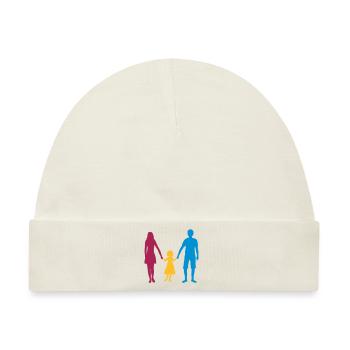 familie mutter mama mom muttertag vater papa und t - Baby Premium Organic Mütze - Naturweiß - Vorne