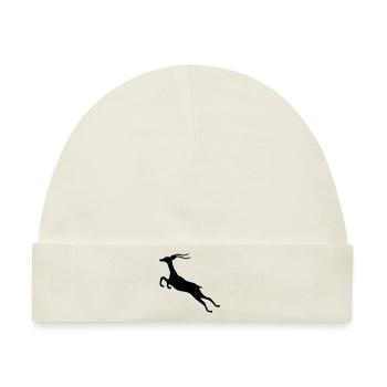 gazellen Zeichnung Tier Gazelle Springbock wilde S - Baby Premium Organic Mütze - Naturweiß - Vorne