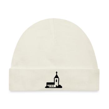Kirche - line - Baby Premium Organic Mütze - Naturweiß - Vorne