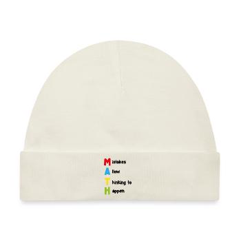 Math Spruch Mathematisch Schule Geschenk - Baby Premium Organic Mütze - Naturweiß - Vorne