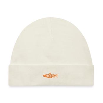 Keltisches Symbol Salmon Lachse Fisch Ozean GIft - Baby Premium Organic Mütze - Naturweiß - Vorne