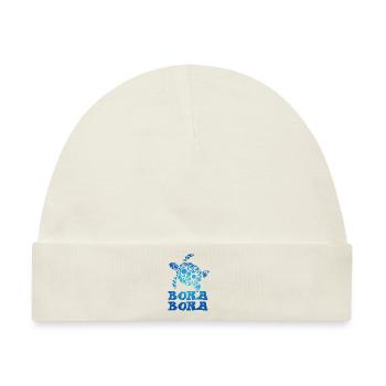 Polynesien Bora Bora Bora Schildkröte Tribal Tatto - Baby Premium Organic Mütze - Naturweiß - Vorne