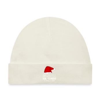 Sql Clause is coming to town! - White - Baby Premium Organic Mütze - Naturweiß - Vorne