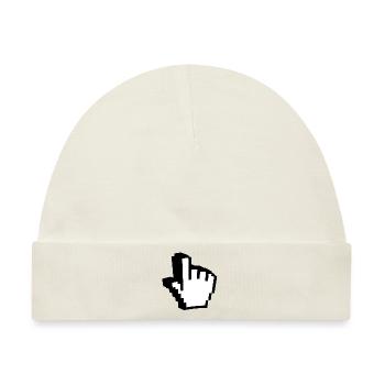 hand 3d pc - Baby Premium Organic Mütze - Naturweiß - Vorne