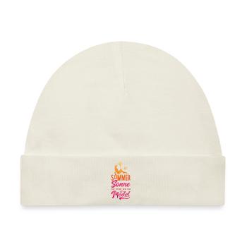 sommer sonne posen model - Baby Premium Organic Mütze - Naturweiß - Vorne