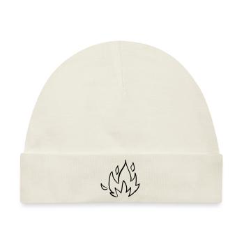 Fire, Camping, Icons, Symbols, Nature, Wildlife - Baby Premium Organic Mütze - Naturweiß - Vorne