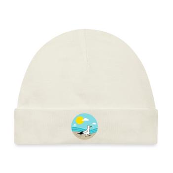 Möwe am Meer - Baby Premium Organic Mütze - Naturweiß - Vorne