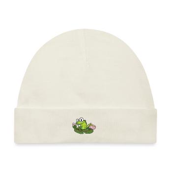 Verrückter Frosch - Baby Premium Organic Mütze - Naturweiß - Vorne