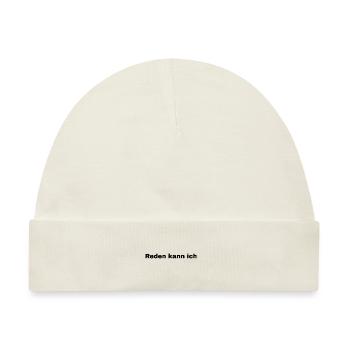 Reden Sprechen Unterhalten Podium Sagen Haltung - Baby Premium Organic Mütze - Naturweiß - Vorne