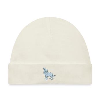 Cartoon Wolf - Baby Premium Organic Mütze - Naturweiß - Vorne