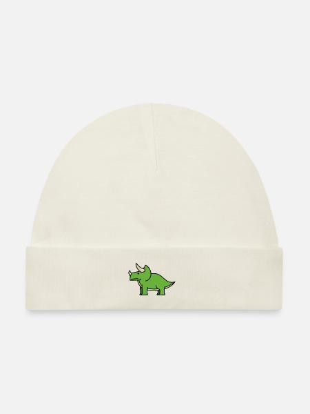 triceratops - Baby Premium Organic Mütze - Naturweiß