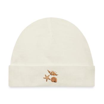 Muscheln und Seesterne - Baby Premium Organic Mütze - Naturweiß - Vorne