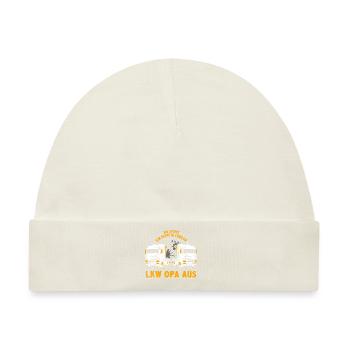 LKW-Fahrer Trucker Fernfahrer Brummi LKW Opa - Baby Premium Organic Mütze - Naturweiß - Vorne
