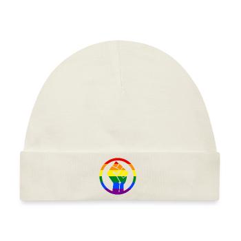 Rainbow Fist - Baby Premium Organic Mütze - Naturweiß - Vorne