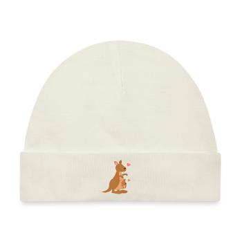 Süßes Känguru und Joey - Baby Premium Organic Mütze - Naturweiß - Vorne