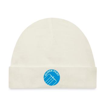 Segelflieger Brustmotiv gleiten Pilot Segelflugzeu - Baby Premium Organic Mütze - Naturweiß - Vorne