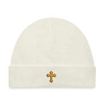 Orthodoxes Kreuz - Baby Premium Organic Mütze - Naturweiß - Vorne