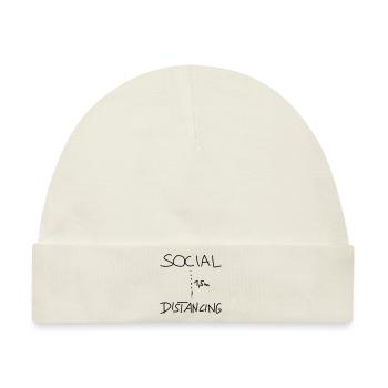 Social Distancing - Abstand halten, Leben retten! - Baby Premium Organic Mütze - Naturweiß - Vorne