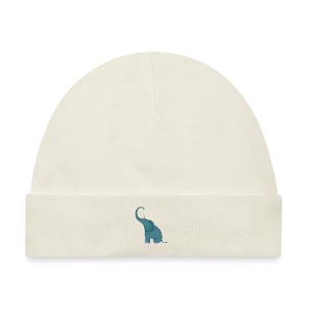 Elefant und Maus Freundschaft - Baby Premium Organic Mütze - Naturweiß - Vorne