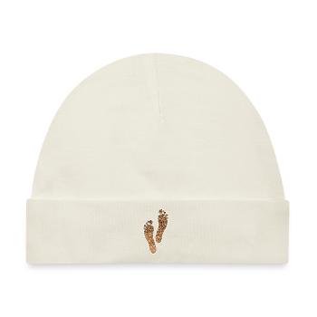 SAND STRAND FÜßE BARFUSS - Baby Premium Organic Mütze - Naturweiß - Vorne