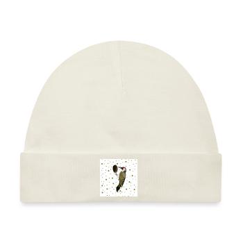 Grünspecht Vogel Geschenk Frauen Männer Kinder - Baby Premium Organic Mütze - Naturweiß - Vorne