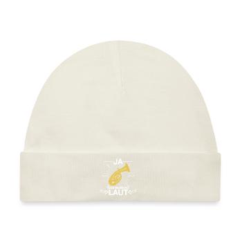 Tenorhorn Blasinstrument Tenorhornist Spruch - Baby Premium Organic Mütze - Naturweiß - Vorne