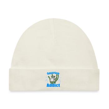 Aquarium Addict Aquarianer Aquaristik - Baby Premium Organic Mütze - Naturweiß - Vorne
