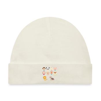 Tiere - Baby Premium Organic Mütze - Naturweiß - Vorne