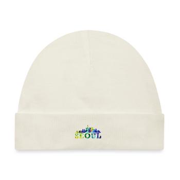 Seoul Skyline Impression Korea Souvenir Geschenk - Baby Premium Organic Mütze - Naturweiß - Vorne
