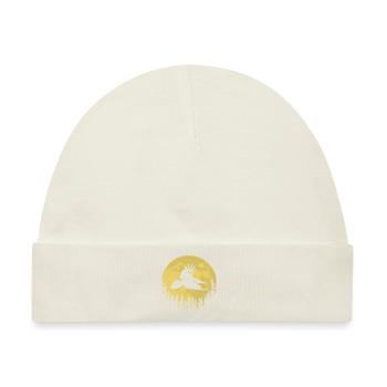 Rabe Nacht Raubvogel Geschenkidee - Baby Premium Organic Mütze - Naturweiß - Vorne