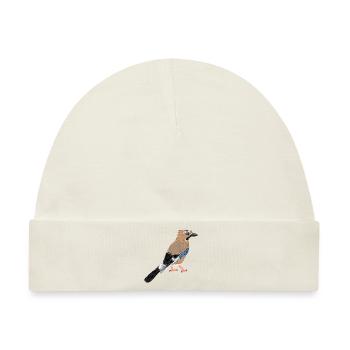 Eichelhäher / Eurasian Jay I - Baby Premium Organic Mütze - Naturweiß - Vorne