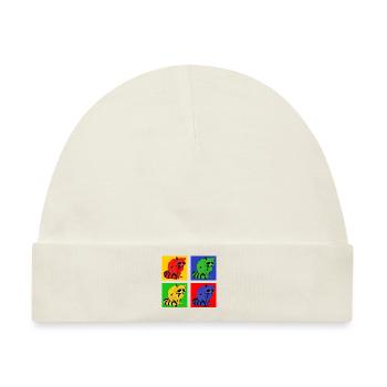Süßer Waschbär - Baby Premium Organic Mütze - Naturweiß - Vorne