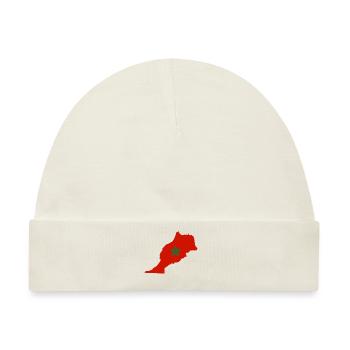 Marokko Flagge Landkarte Geschenkidee - Baby Premium Organic Mütze - Naturweiß - Vorne