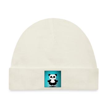 Panda - Baby Premium Organic Mütze - Naturweiß - Vorne
