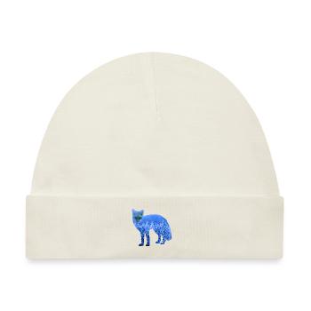 Double Exposure Tiere Polarfuchs Eisfuchs Geschenk - Baby Premium Organic Mütze - Naturweiß - Vorne