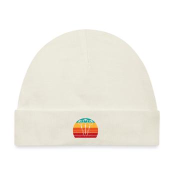 Wurfspieß Geschenk Spruch Darts - Baby Premium Organic Mütze - Naturweiß - Vorne