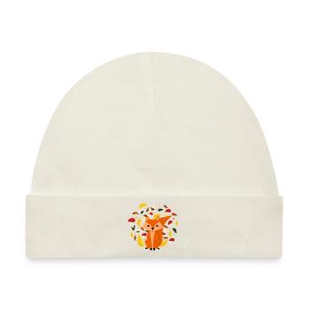 Fuchs Herbst - Baby Premium Organic Mütze - Naturweiß - Vorne