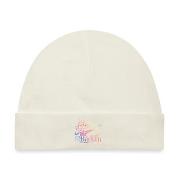 Ich liebe Backen Herz Nudelholz Bäcker - Baby Premium Organic Mütze - Naturweiß - Vorne