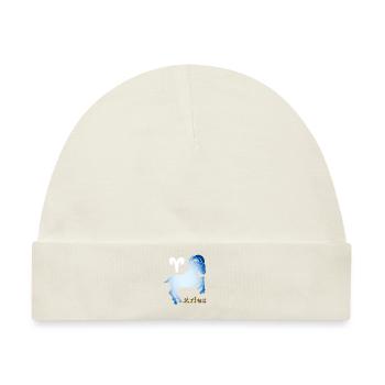 Widder Sternzeichen - Baby Premium Organic Mütze - Naturweiß - Vorne