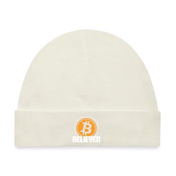 Believer - Bitcoin Blockchain - Baby Premium Organic Mütze - Naturweiß - Vorne
