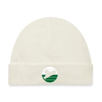 Sachsen Flagge Umriss Sächsische Fahne Ossi SN - Baby Premium Organic Mütze - Naturweiß - Vorne