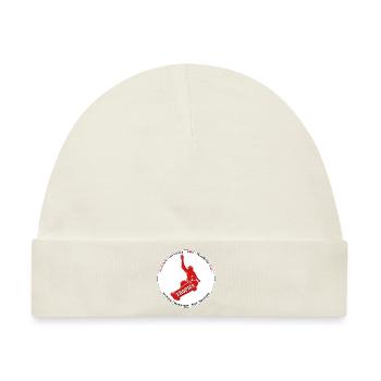 Sticker Skater dunkle Hintergründe - Baby Premium Organic Mütze - Naturweiß - Vorne