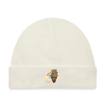 Steampunk Regenbogen - Baby Premium Organic Mütze - Naturweiß - Vorne
