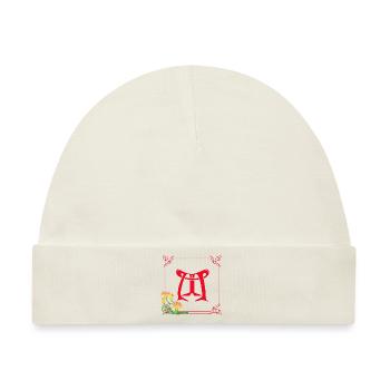 jugendstil m rot - Baby Premium Organic Mütze - Naturweiß - Vorne