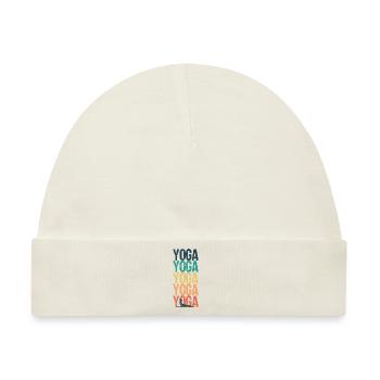 YOGA YOGA YOGA - Baby Premium Organic Mütze - Naturweiß - Vorne